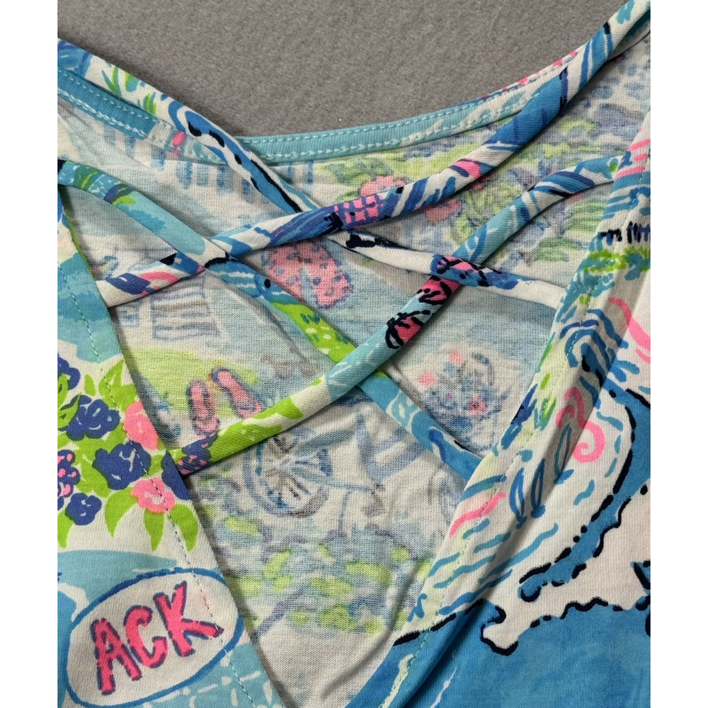 NWT Lilly Pulitzer XL Pima Cotton Kristen Swing Dress Criss Cross Back Dress - Picture 7 of 11